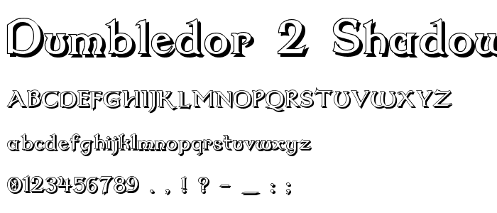 Dumbledor 2 Shadow font